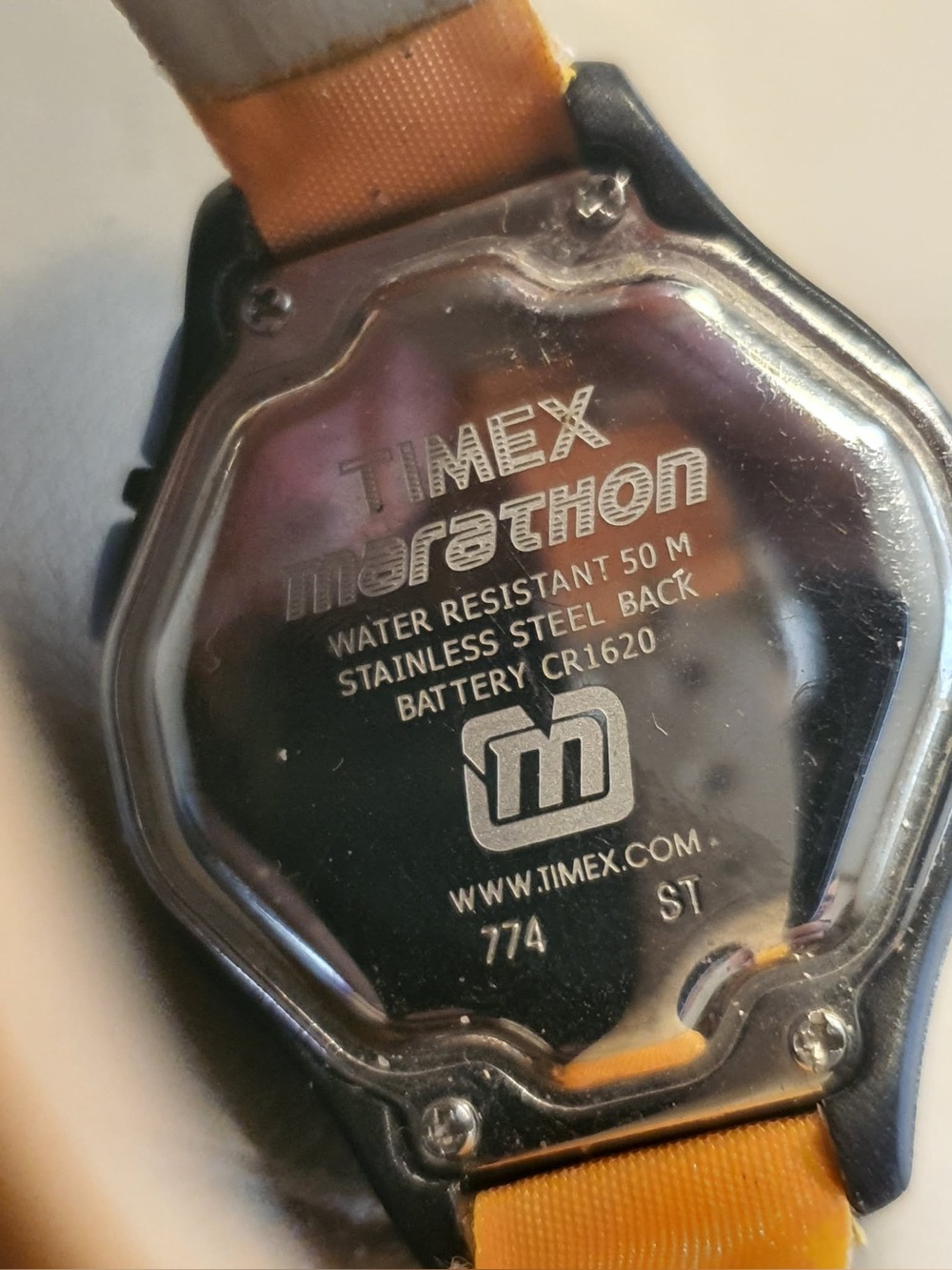 🦋10/$20🦋 Marathon Silver/Black Leather Digital Alarm Chrono Women's Watch - Picture 4 of 4
